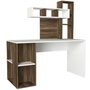 Hanah Home Mesa de Estudio Escandinava Blanco y Nogal